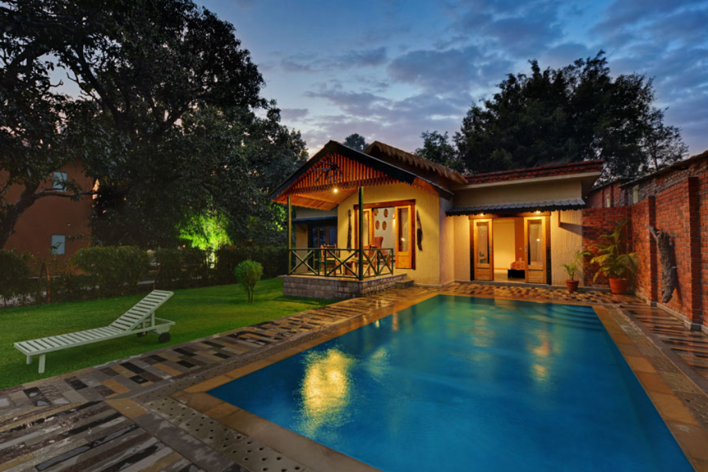 Tarangi Resort Jim Corbett Jal Pool Villa exterior view